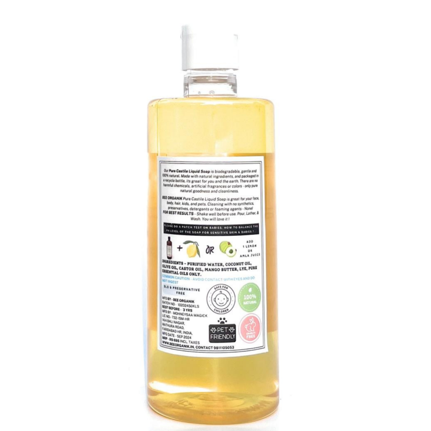 LEMONGRASS PURE LIQUID CASTILE SOAP 500ml