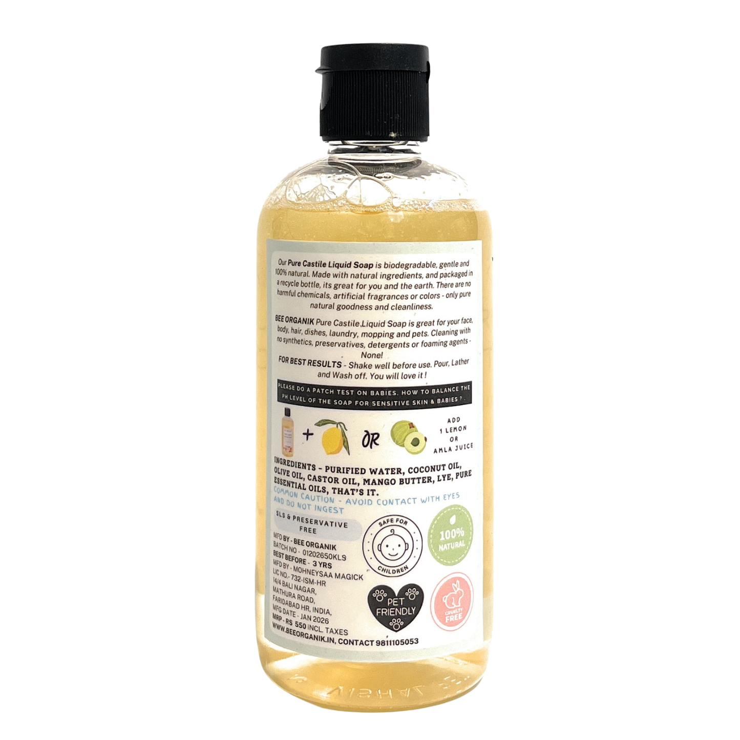 EUCALYPTUS PURE LIQUID CASTILE SOAP 300ml