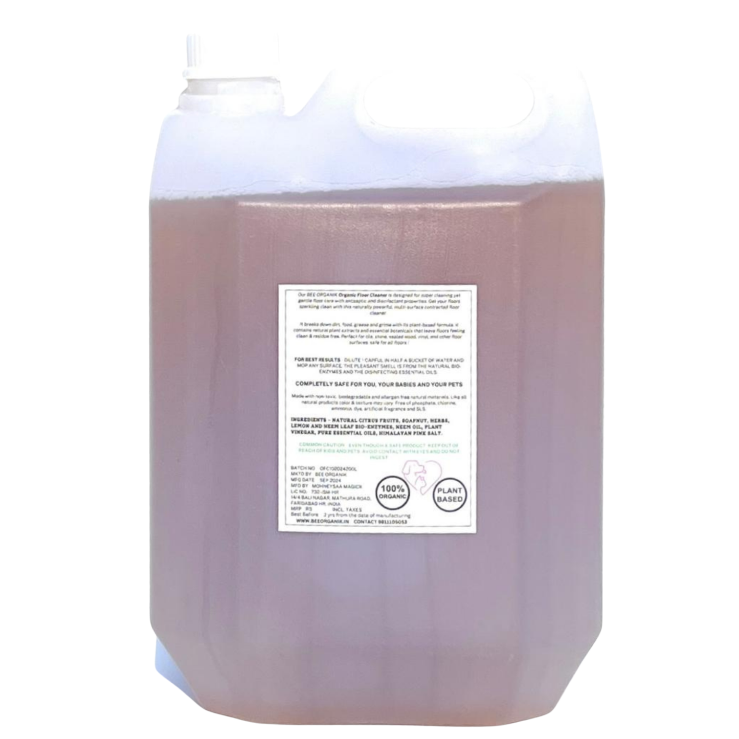 ORGANIC FLOOR CLEANER Citrodora & Camphor (5 litre)