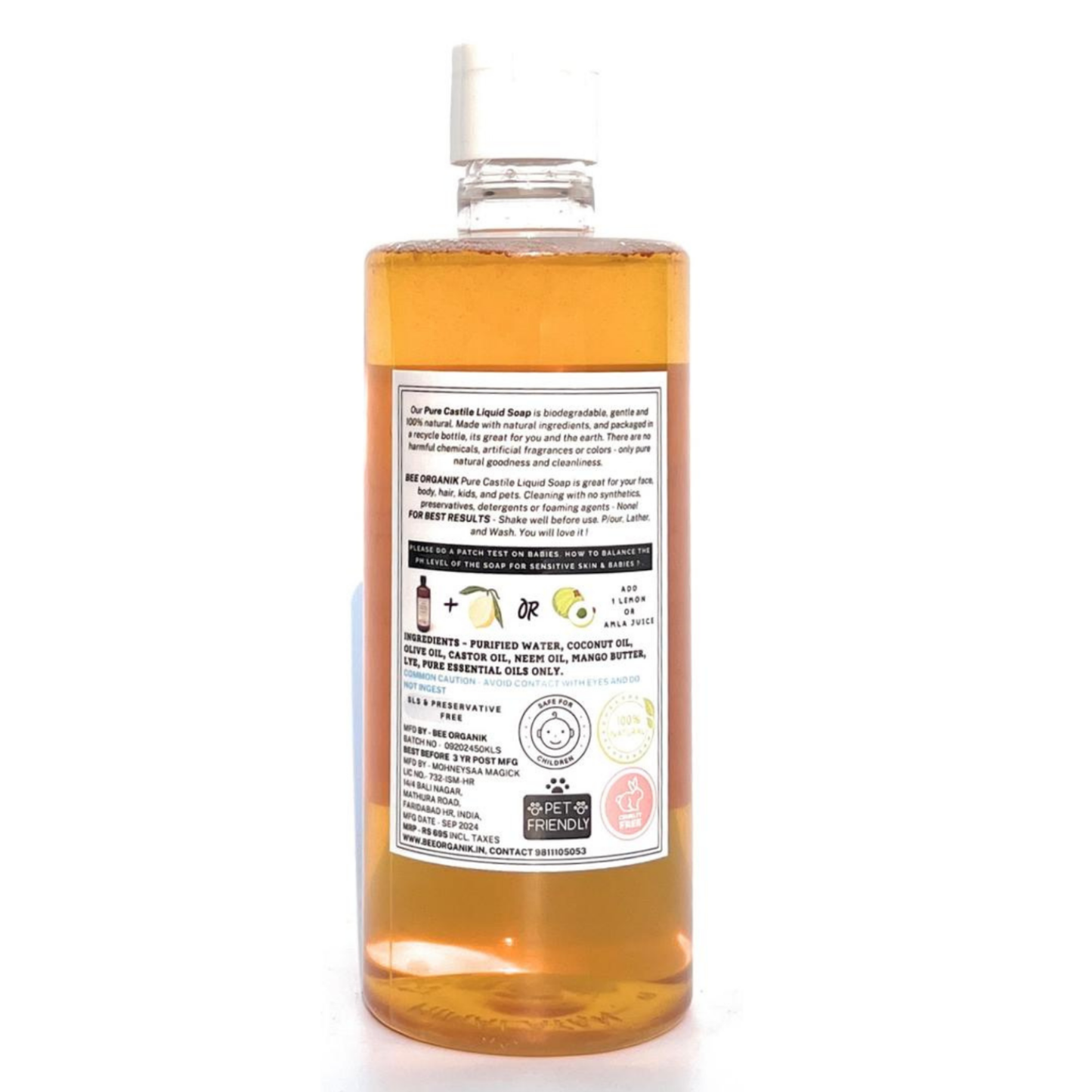 NEEM & LEMONGRASS PURE LIQUID CASTILE SOAP 5 litre