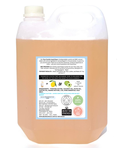 ROSE GERANIUM Pure Liquid Castile Soap 5 litre