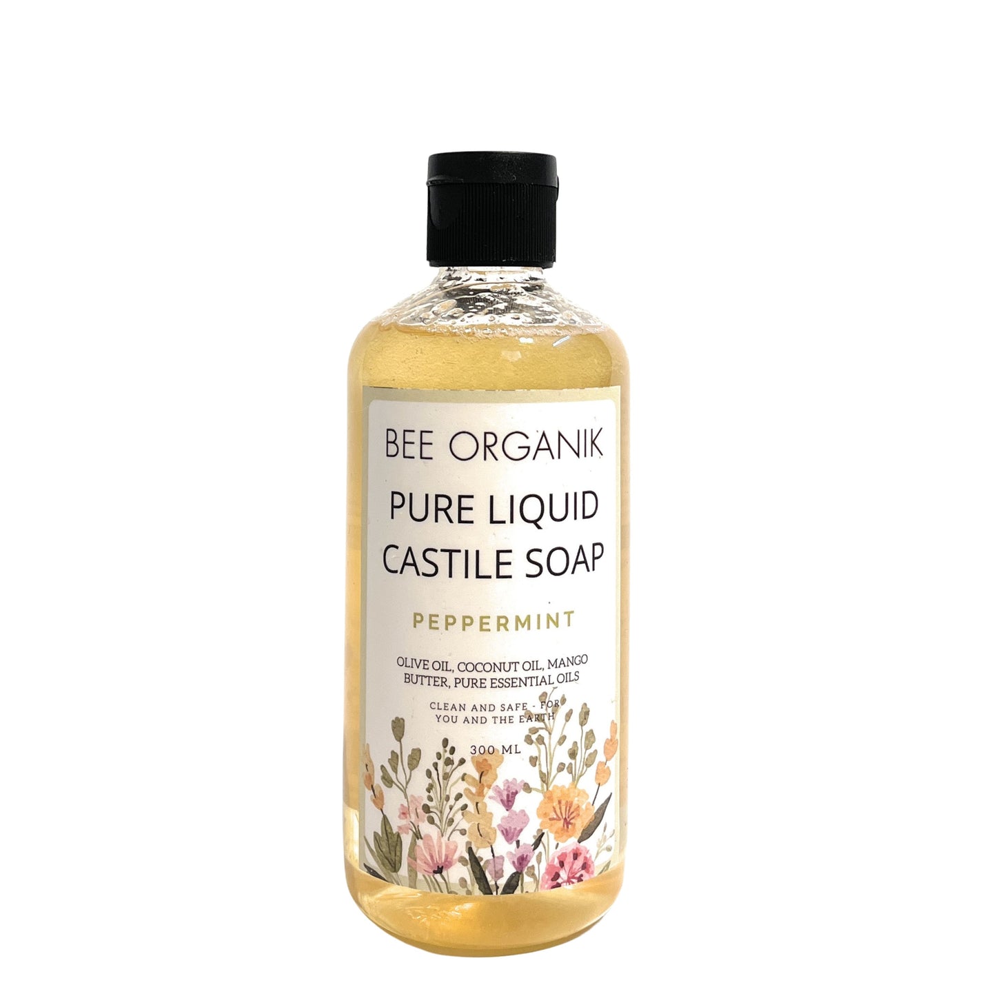 PEPPERMINT PURE LIQUID CASTILE SOAP 300ml