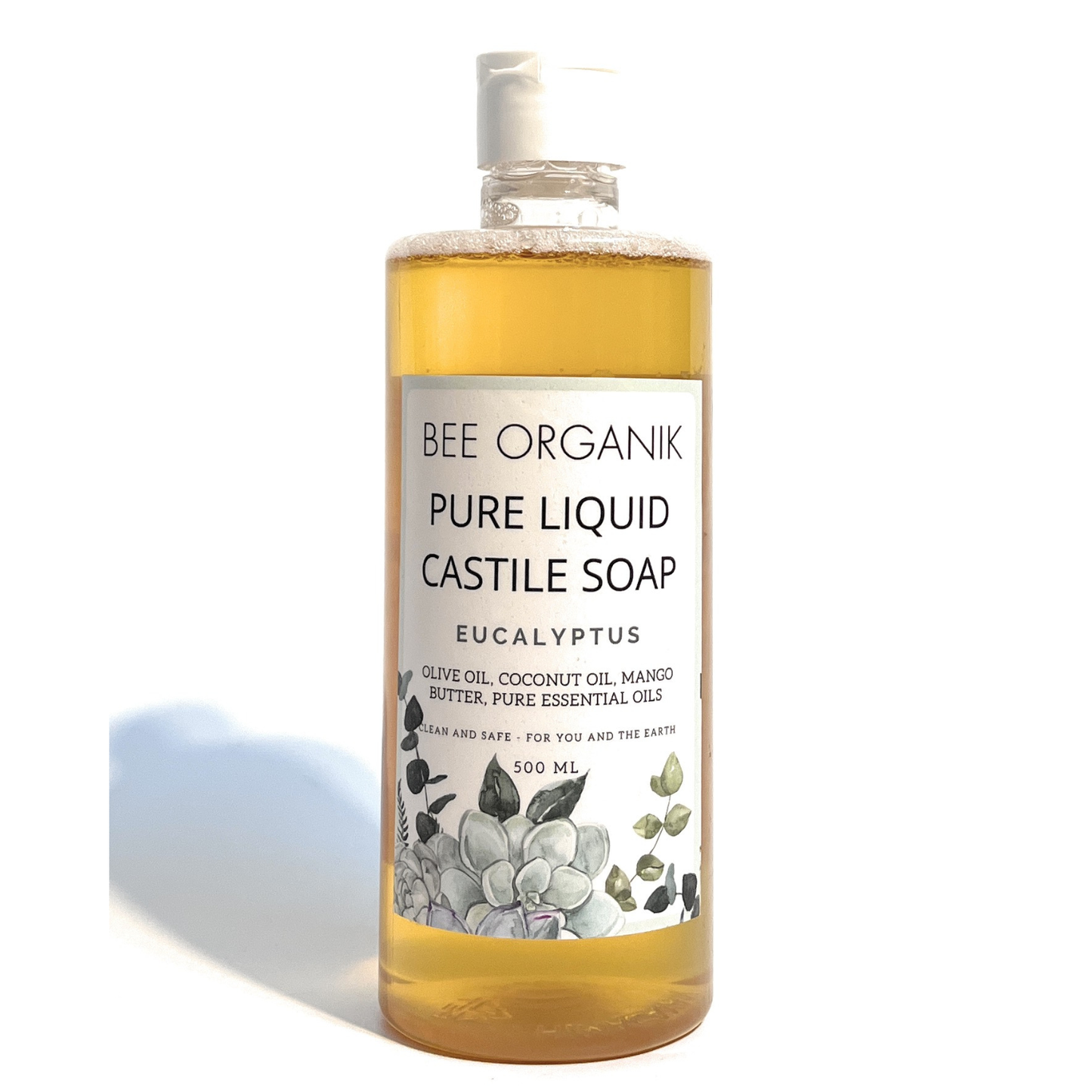 EUCALYPTUS PURE LIQUID CASTILE SOAP 500ml