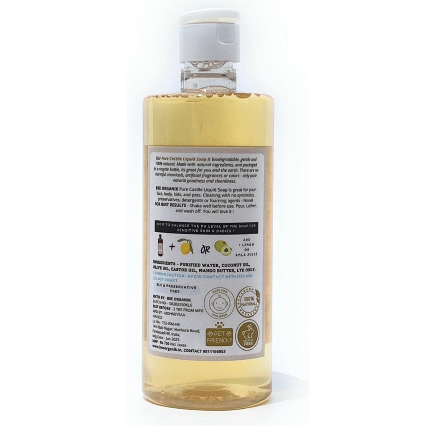 UNSCENTED PURE LIQUID CASTILE SOAP 5 litre