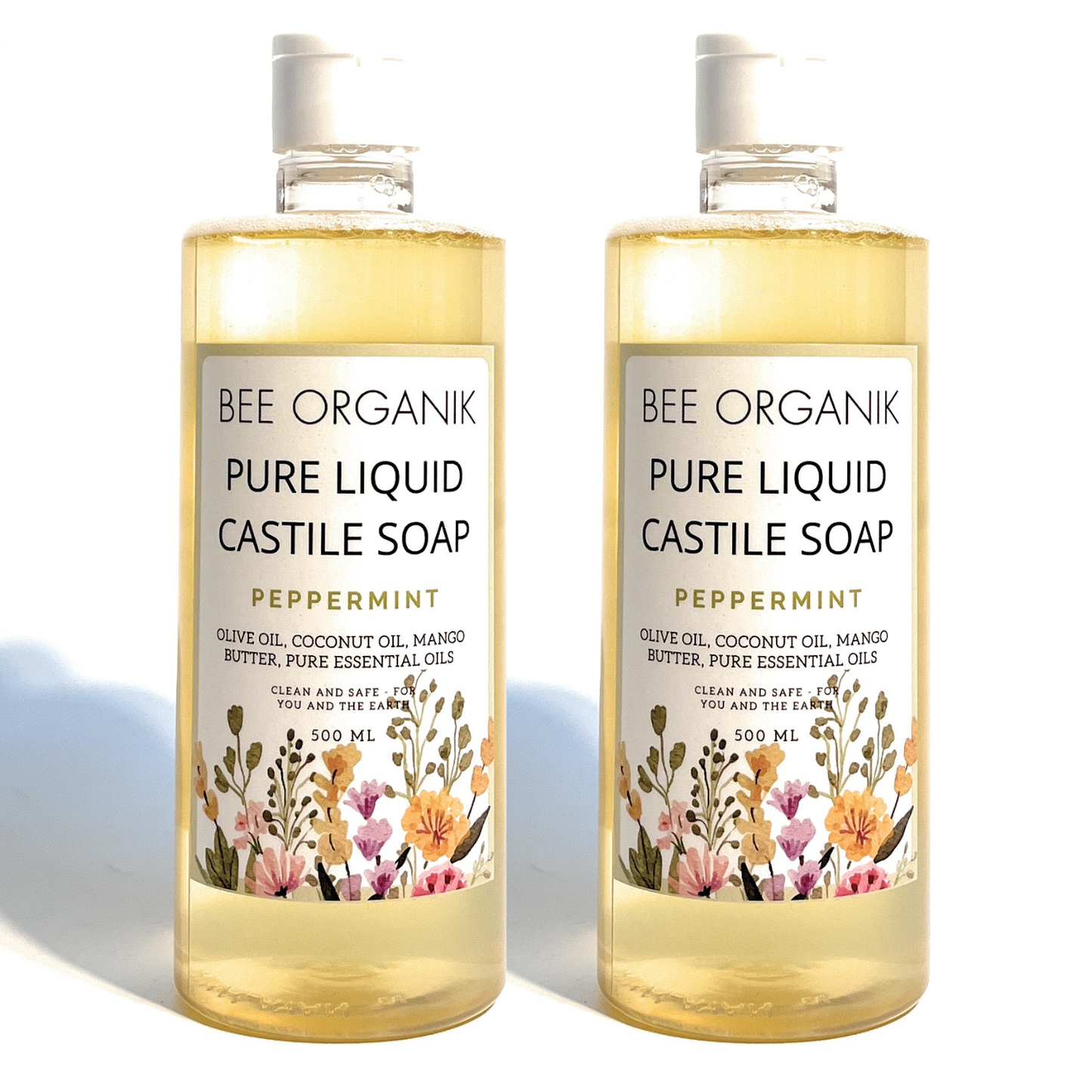 PEPPERMINT PURE LIQUID CASTILE SOAP 1 litre