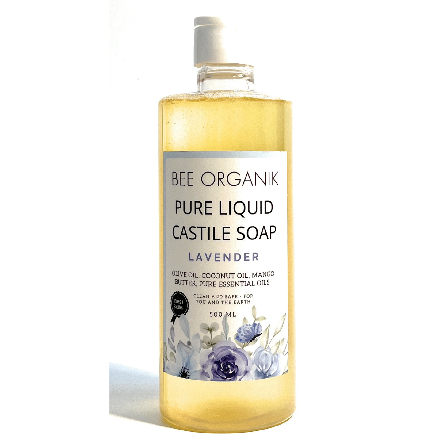LAVENDER PURE LIQUID CASTILE SOAP 500ml
