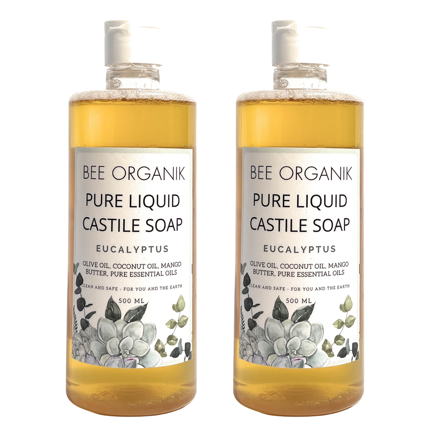 CUSTOMISED THANK YOU GIFT BOX (CASTILE LIQUID SOAP 500ML X 2)