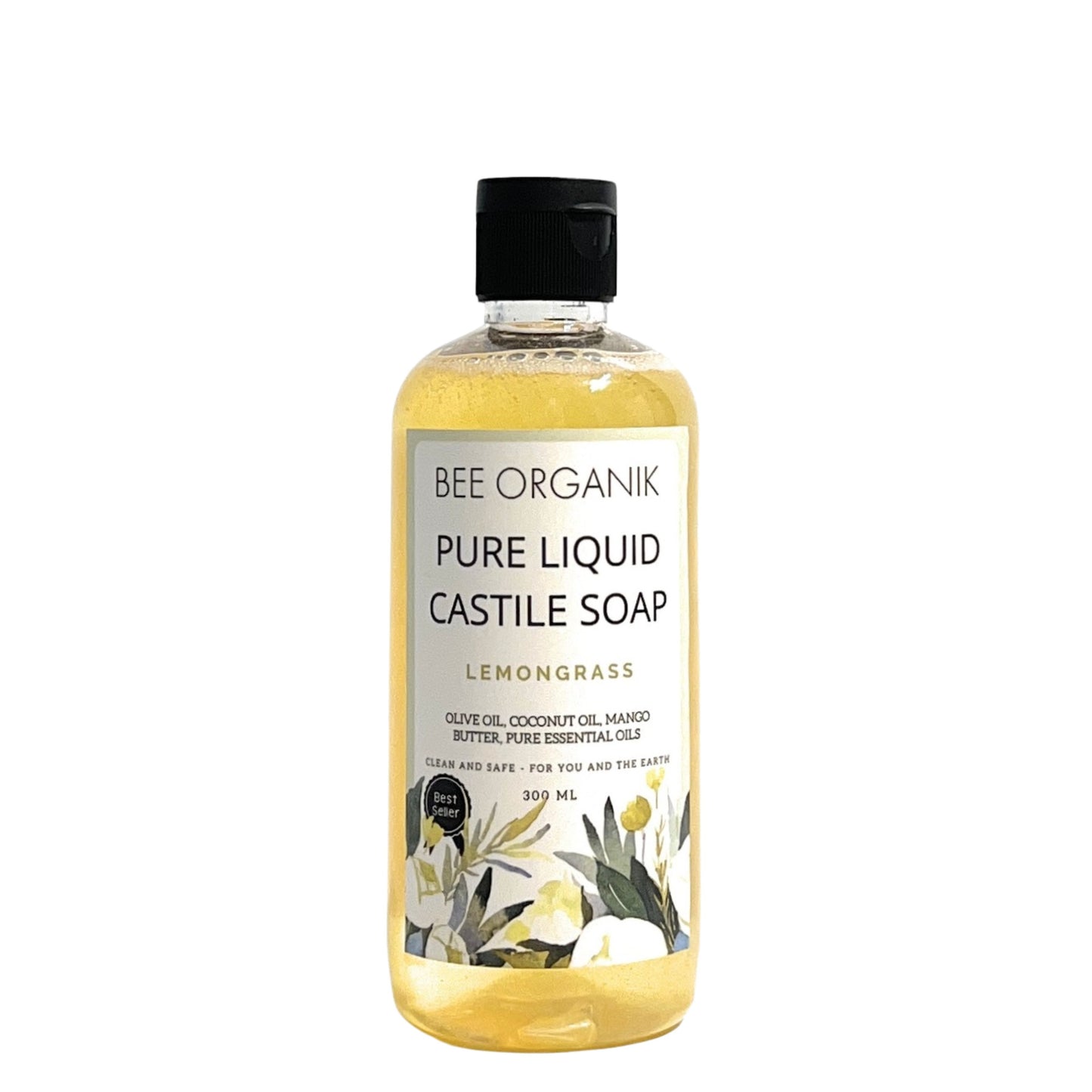LEMONGRASS PURE LIQUID CASTILE SOAP 300ml