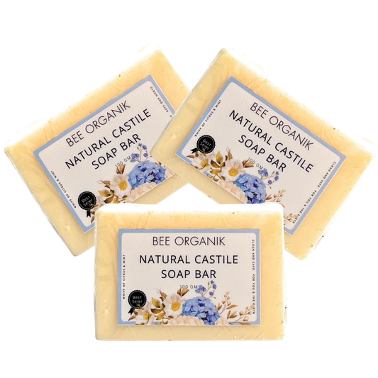 NATURAL CASTILE SOAP BARS 300g (3 pcs 100g each)