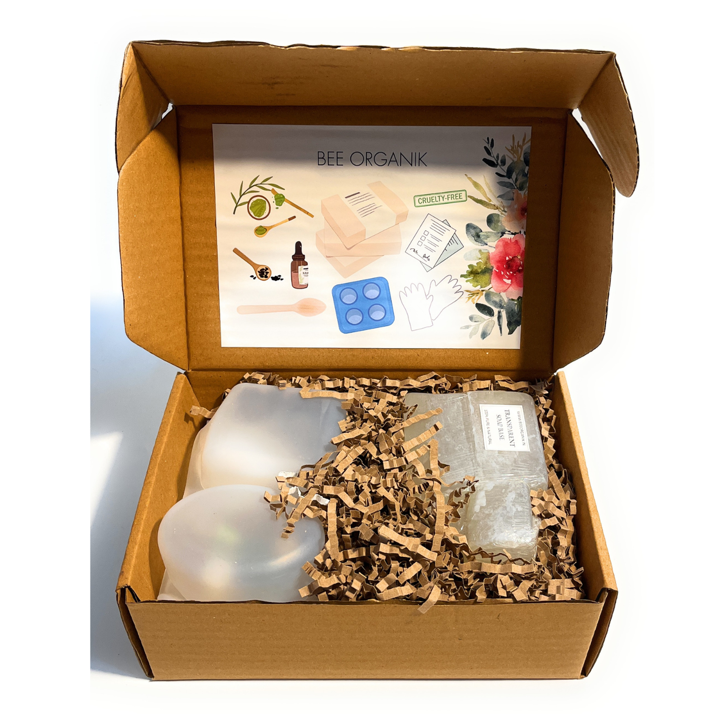 Bee Organik Make Your Own Herbal Soaps | Learn Soap Making through Easy Instructions | SLS & Paraben Free Soap | Makes 4 Soap Bars (Copy)