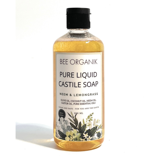 NEEM & LEMONGRASS PURE LIQUID CASTILE SOAP 300ml