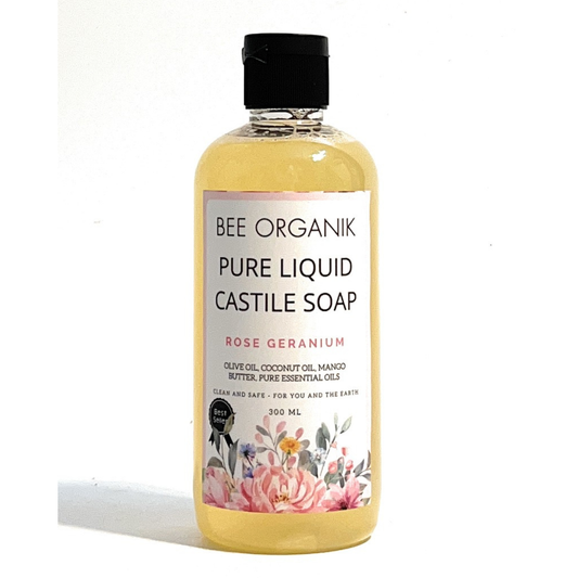 ROSE GERANIUM PURE LIQUID CASTILE SOAP 300ml