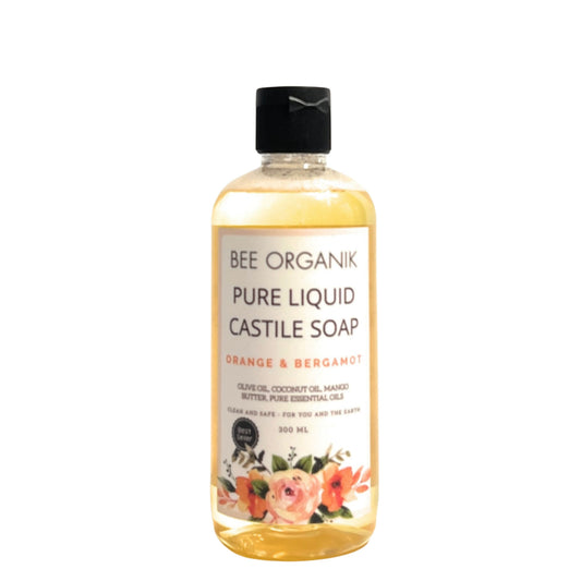 ORANGE & BERGAMOT PURE LIQUID CASTILE SOAP 300ml
