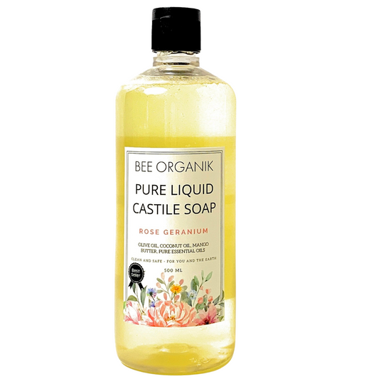 ROSE GERANIUM PURE LIQUID CASTILE SOAP