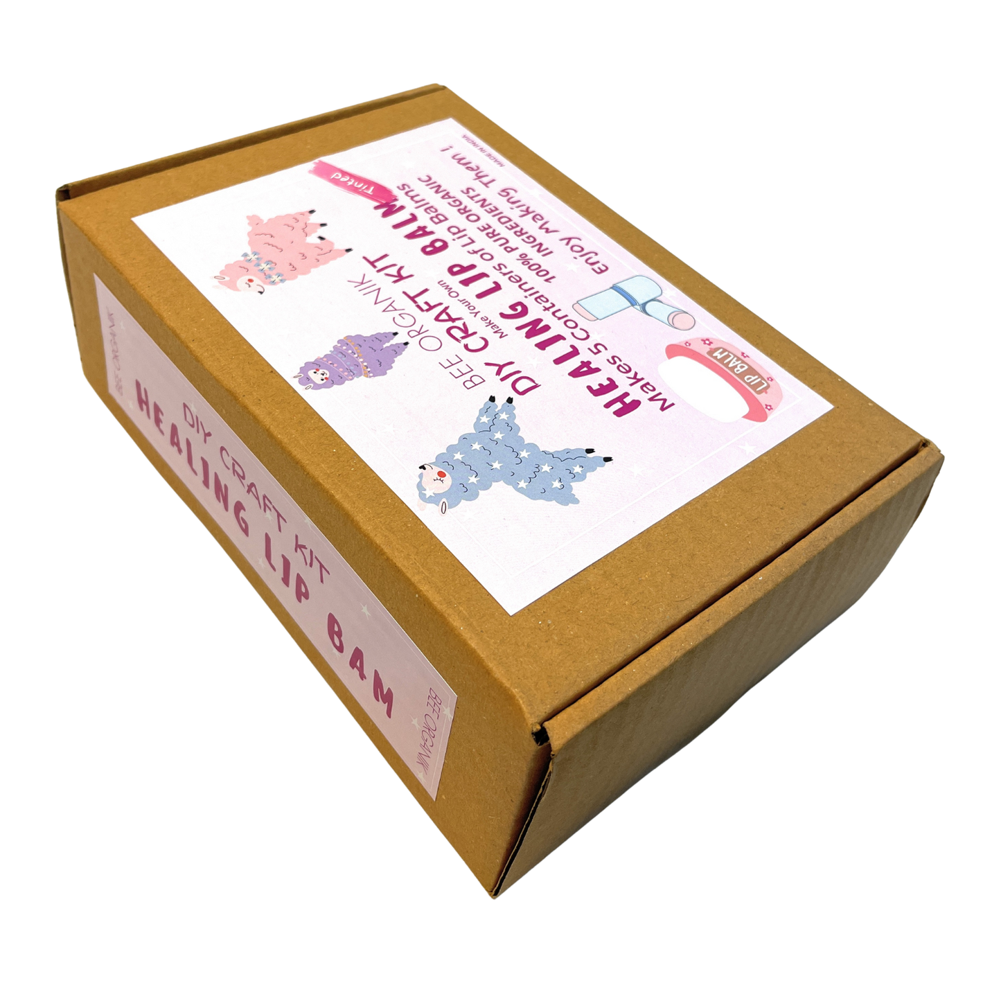 Bee Organik Gift Healing Lip Balm DIY Kit - Llama