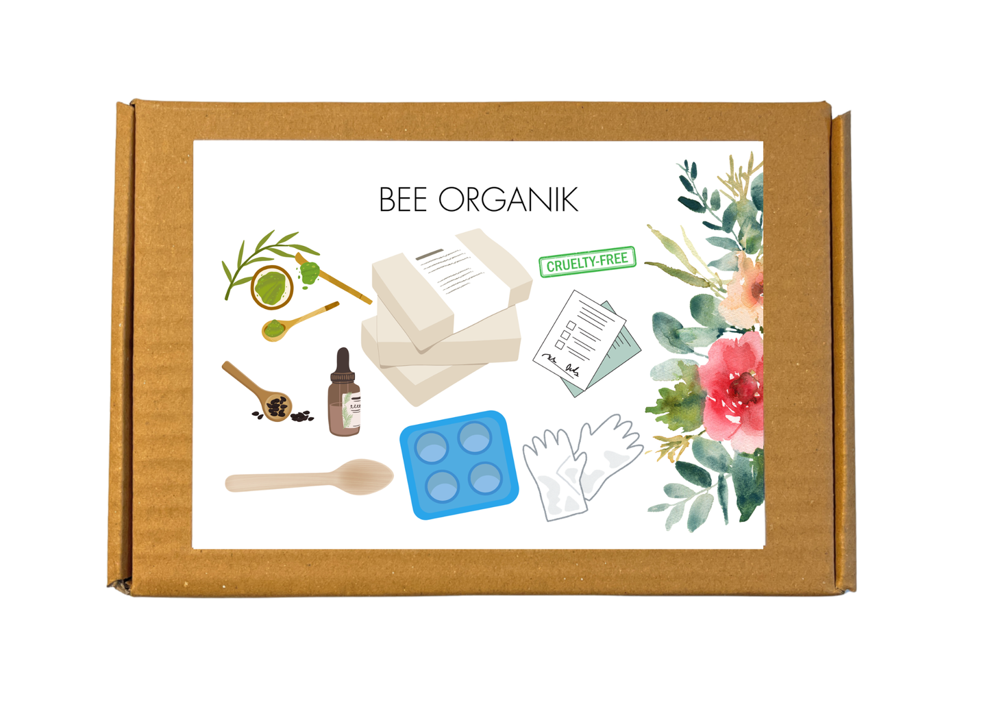 Bee Organik Make Your Own Herbal Soaps | Learn Soap Making through Easy Instructions | SLS & Paraben Free Soap | Makes 4 Soap Bars (Copy)