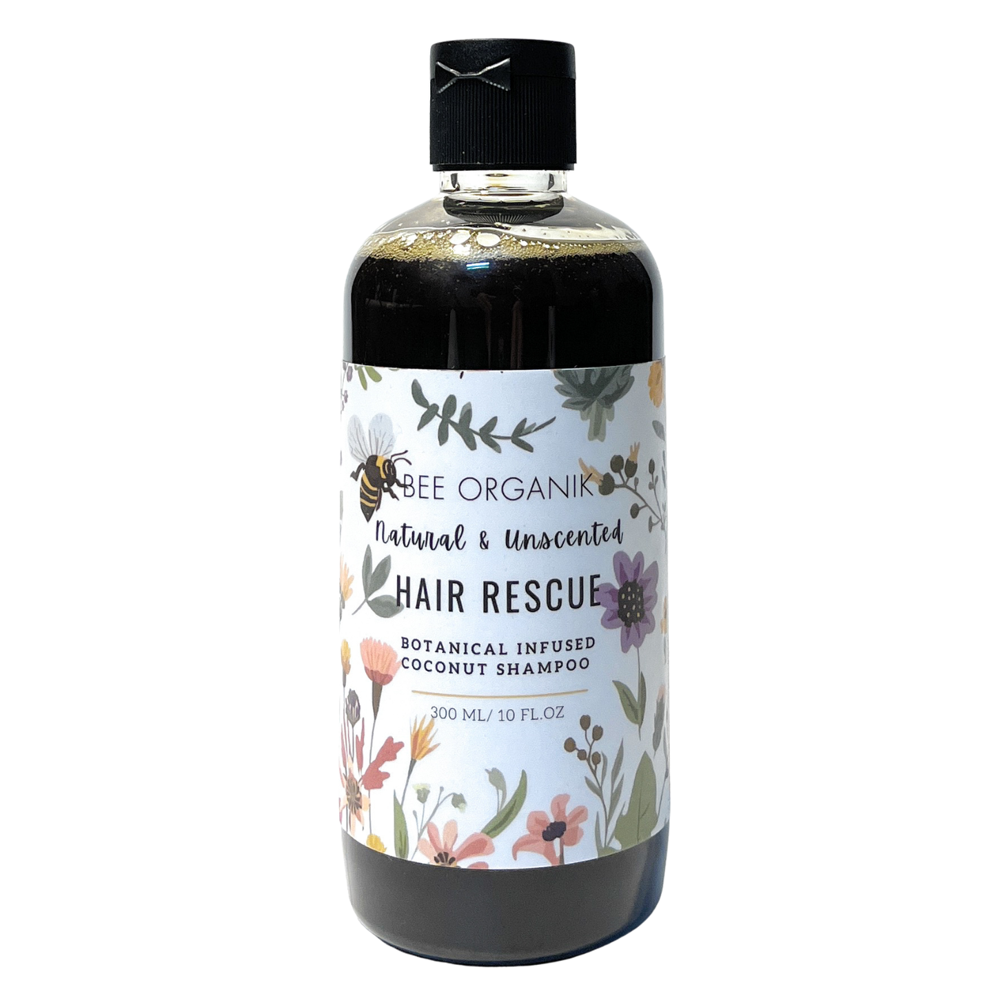 HAIR RESCUE - Botanical Infused Coconut Shampoo — With 30 Herbs for Natural Straightness, Volume & Hair Growth