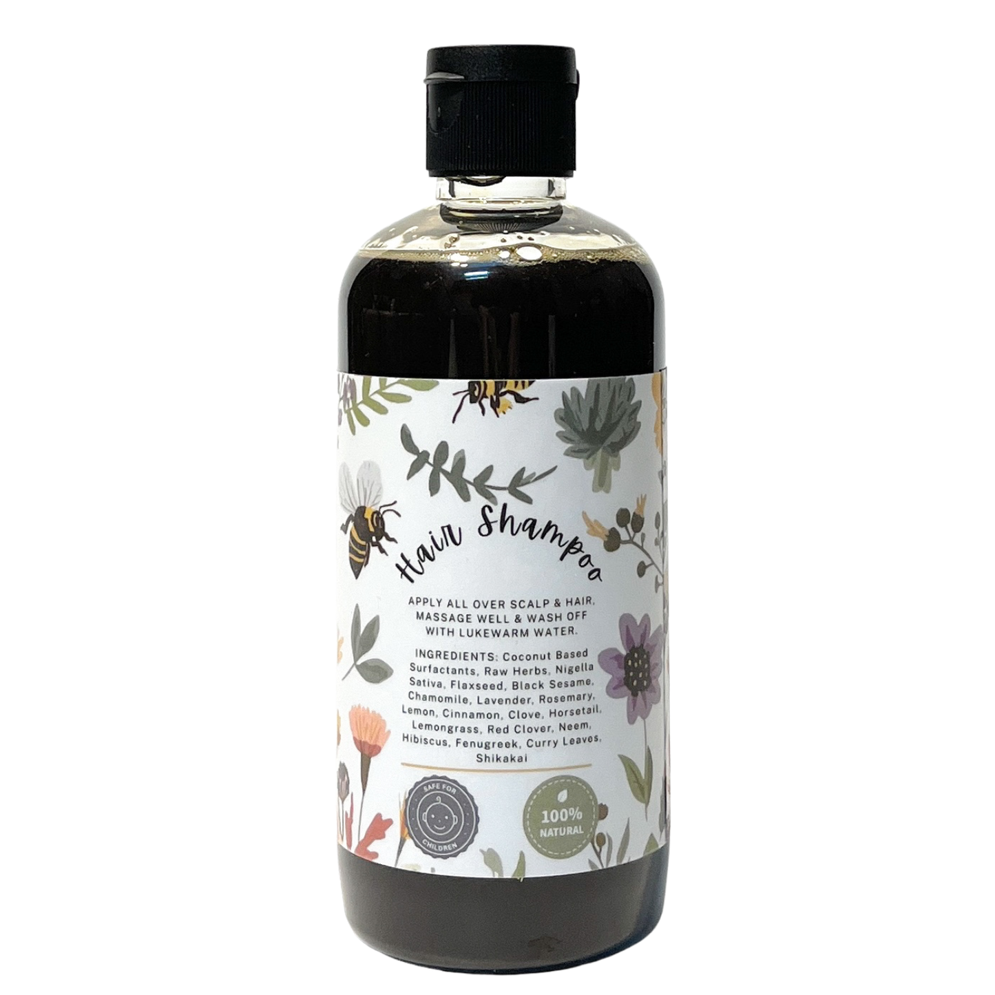 HAIR RESCUE - Botanical Infused Coconut Shampoo — With 30 Herbs for Natural Straightness, Volume & Hair Growth