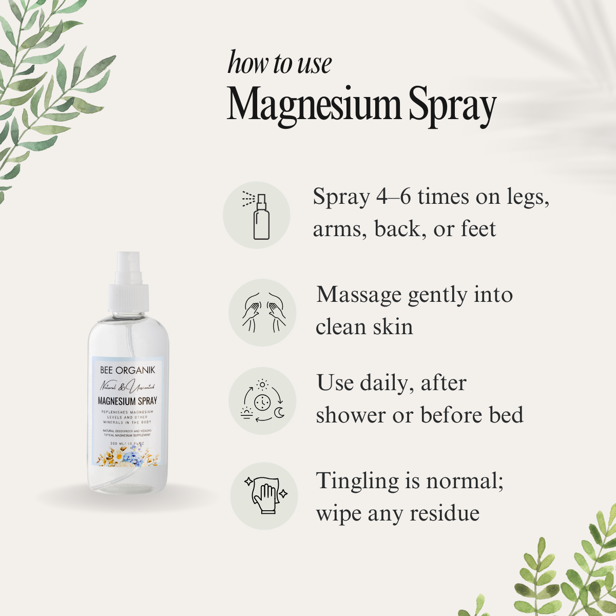 MAGNESIUM SPRAY 300ml x 2 pcs