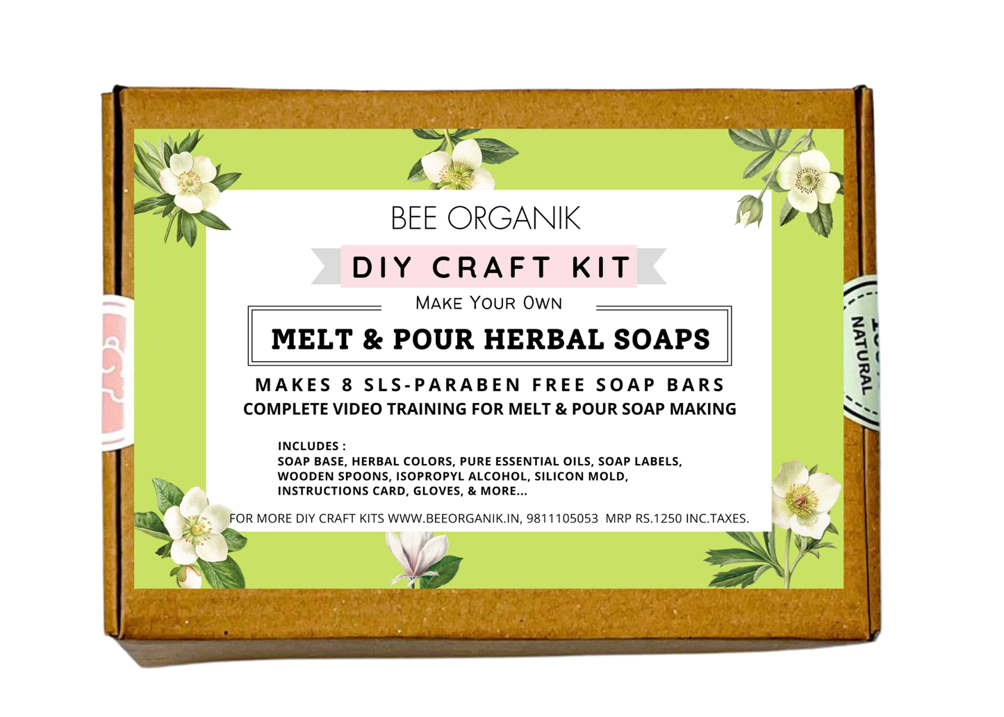 DIY Melt & Pour Herbal Soaps | Complete materials and video training | SLS & Paraben Free | Makes 8 Soap Bars