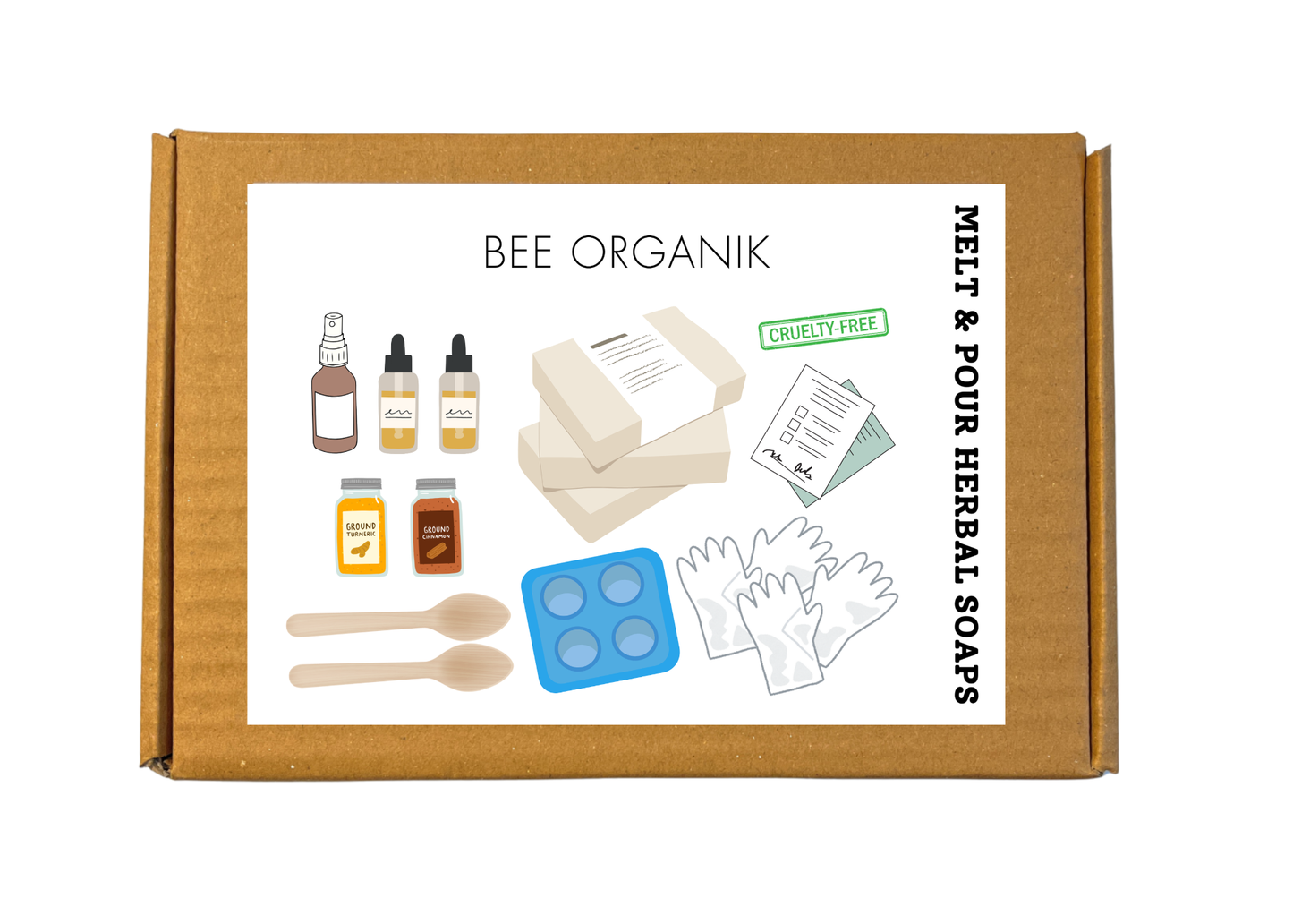 DIY Melt & Pour Herbal Soaps | Complete materials and video training | SLS & Paraben Free | Makes 8 Soap Bars