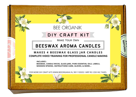 DIY Beeswax Aroma Candles | Complete materials and video training | Clean & Non-toxic burn | Makes 4 glass jar candles
