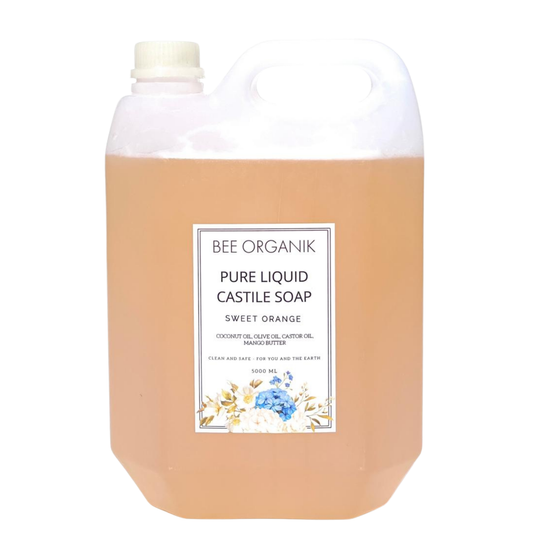 ORANGE & BERGAMOT PURE LIQUID CASTILE SOAP 5 litre