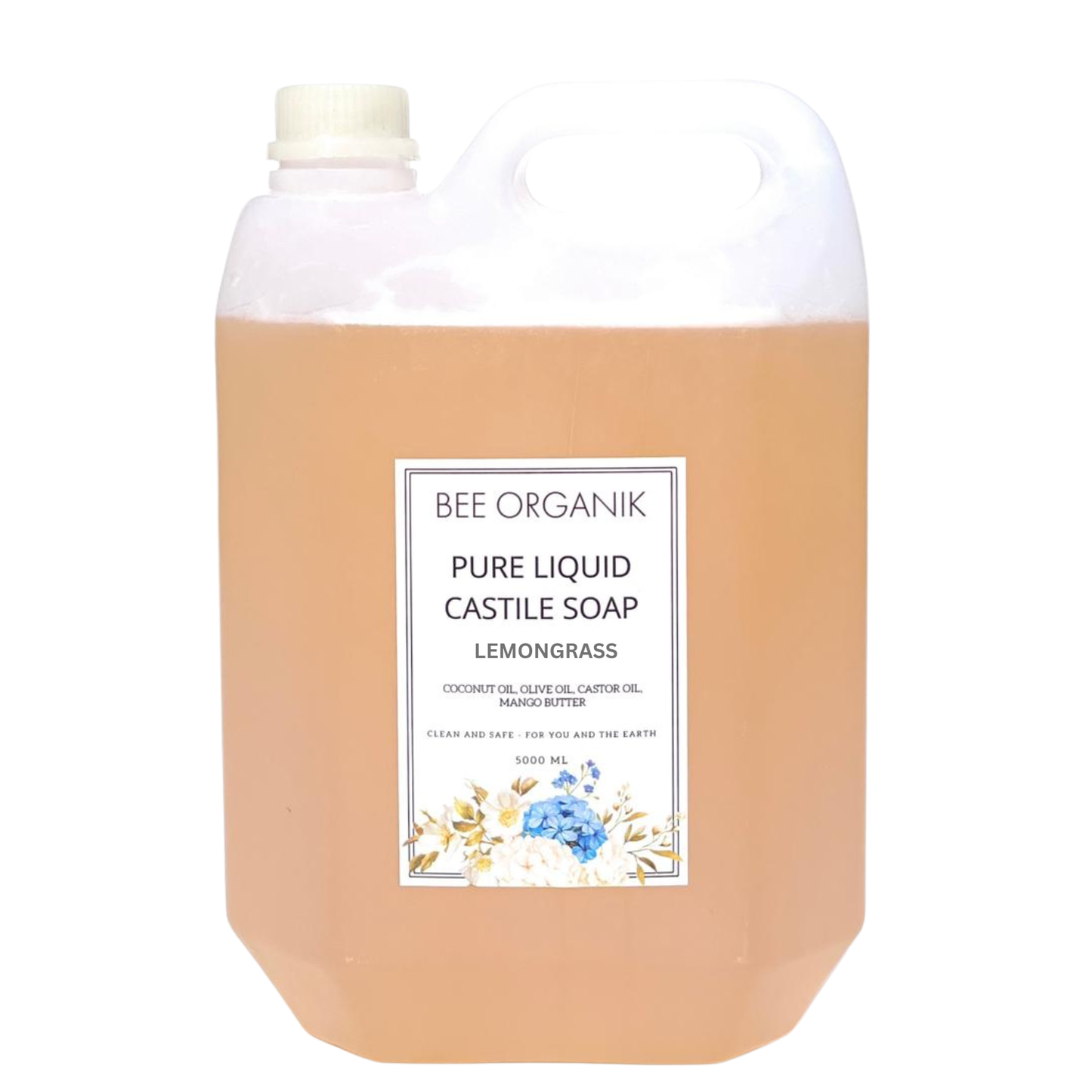 LEMONGRASS PURE LIQUID CASTILE SOAP 5 litre