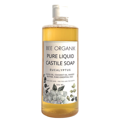 EUCALYPTUS Pure Liquid Castile Soap 500ml
