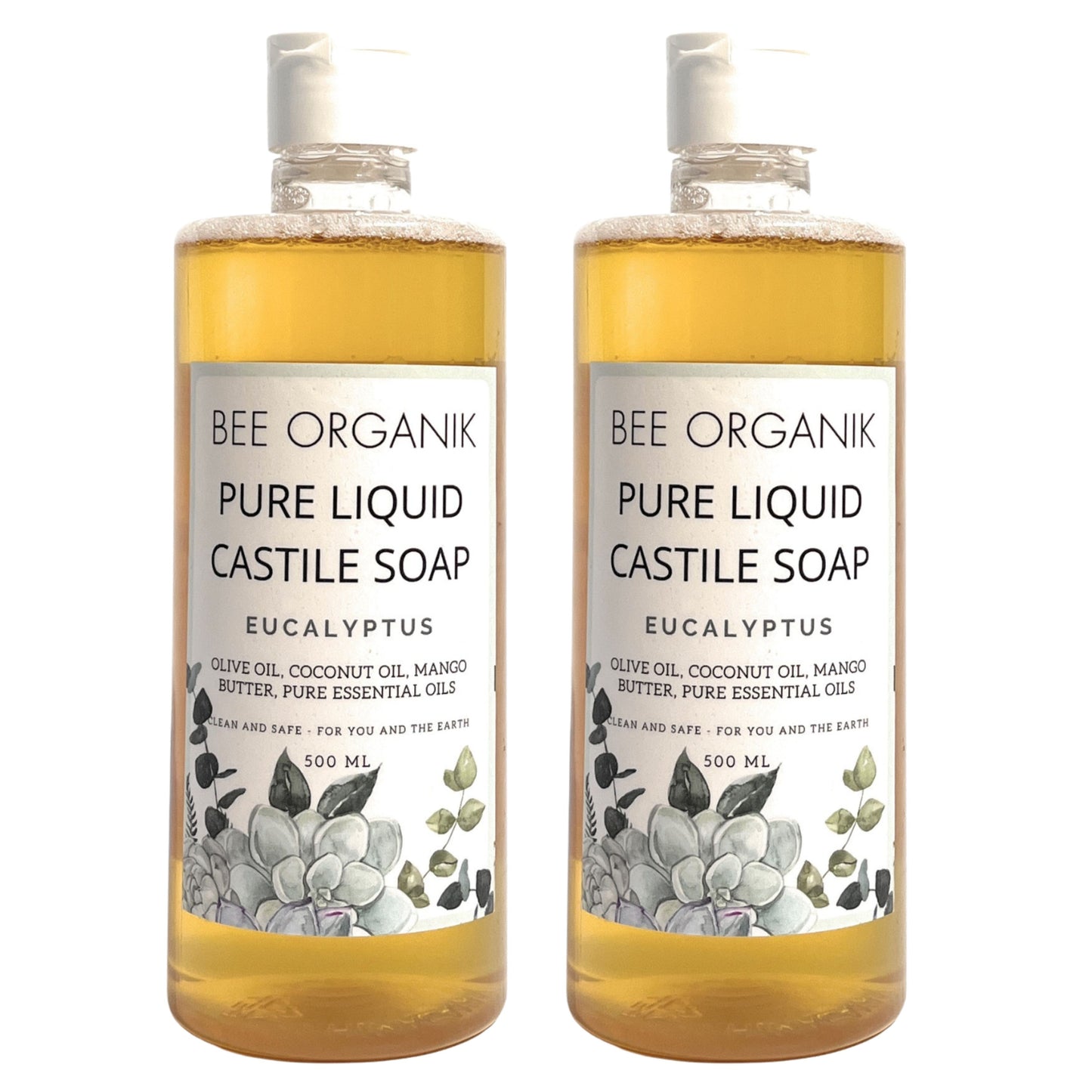 EUCALYPTUS Pure Liquid Castile Soap 1 litre