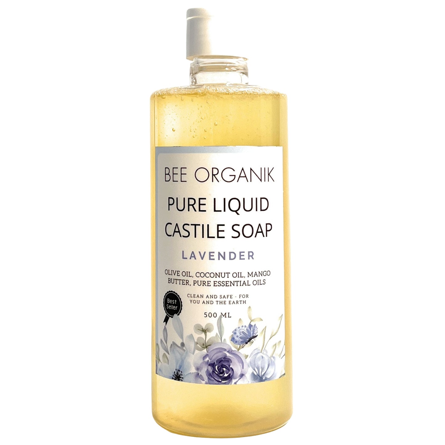 LAVENDER PURE LIQUID CASTILE SOAP 500ml