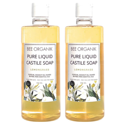 LEMONGRASS Pure Liquid Castile Soap 1 litre