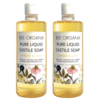 LEMON & LIME Pure Liquid Castile Soap 1 litre