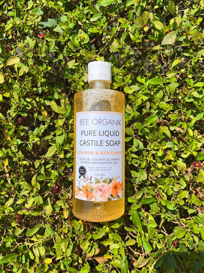 ORANGE & BERGAMOT Pure Liquid Castile Soap 500ml