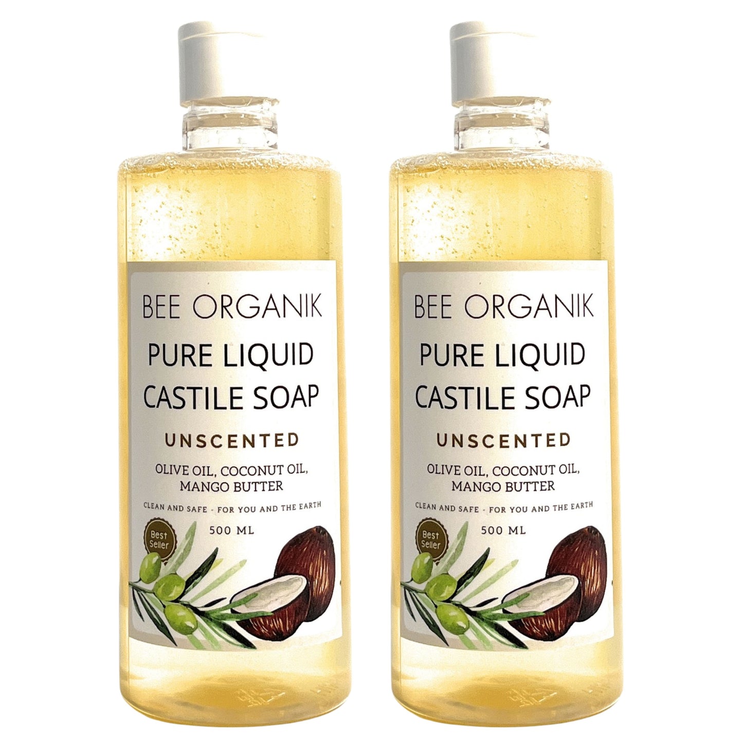 UNSCENTED Pure Liquid Castile Soap 1 litre