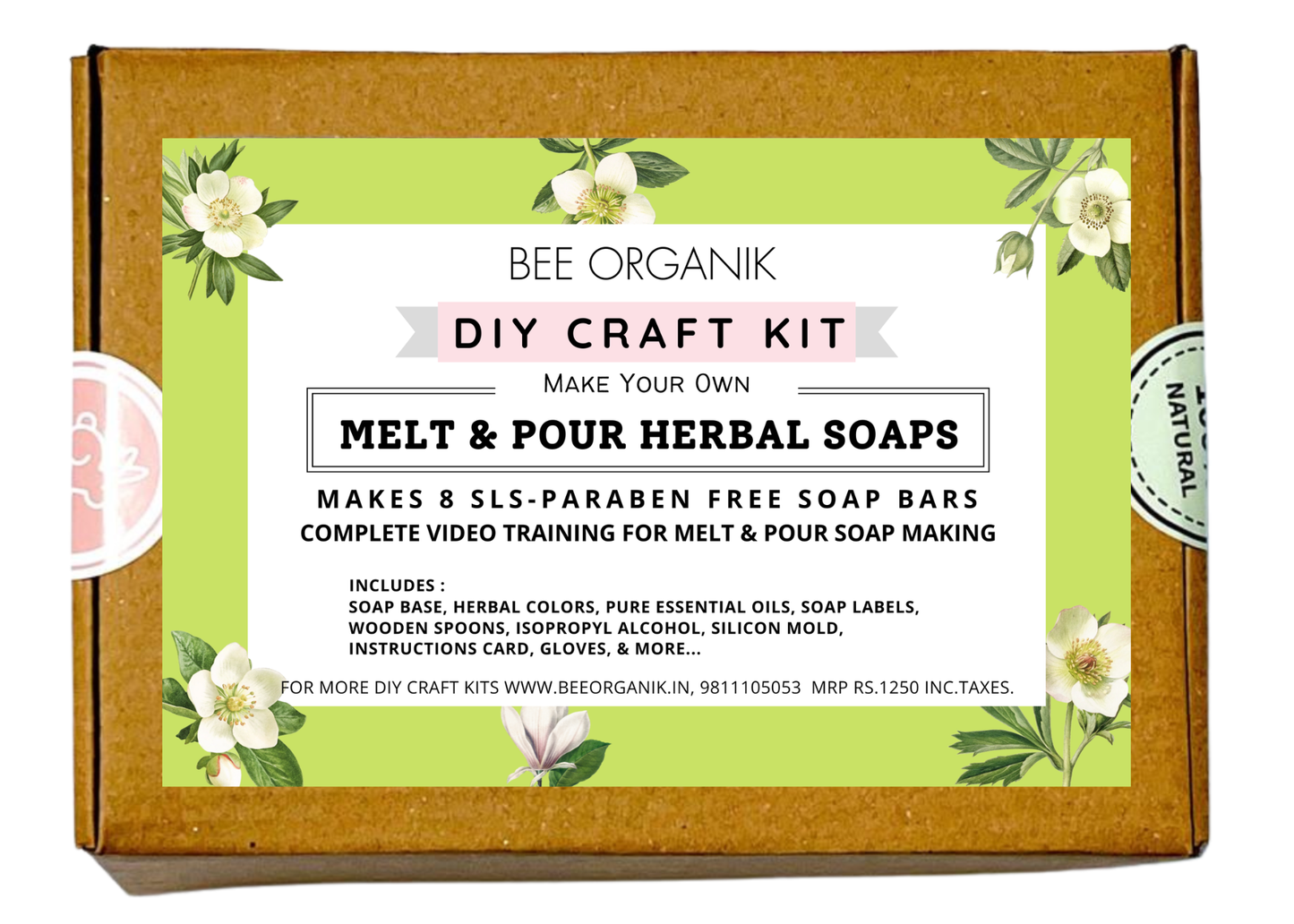 DIY Melt & Pour Herbal Soaps | Complete materials and video training | SLS & Paraben Free | Makes 8 Soap Bars