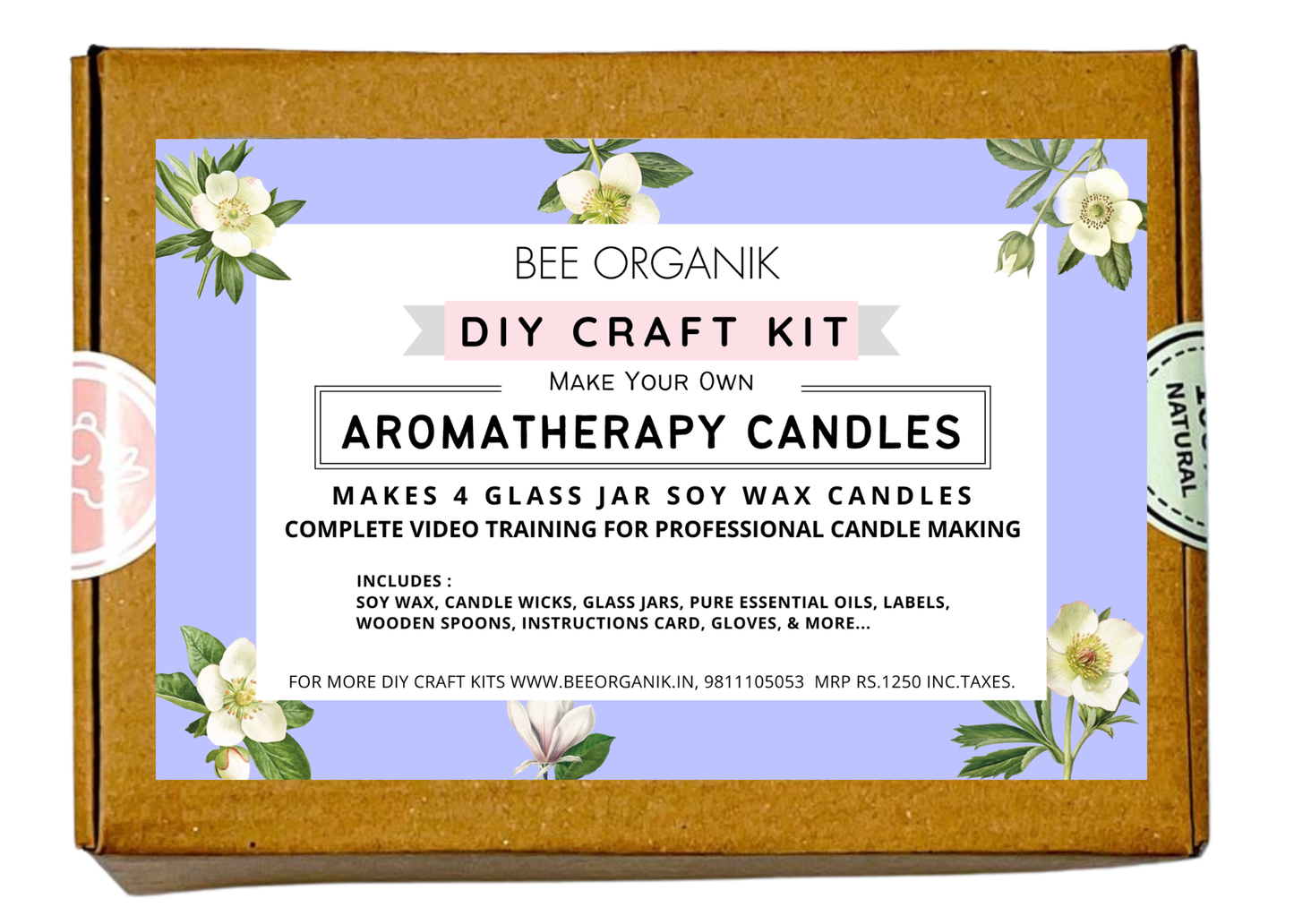 DIY Aromatherapy Candles | Complete materials and video training | Soy Wax - Paraffin free | Makes 4 glass jar candles